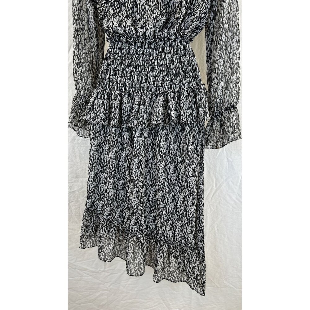 MISA Los Angeles Sophia Asymmetrical Ruffle Smocked Midi Dress $356 - Picture 7 of 12